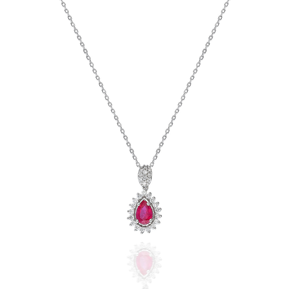 0,65 Karat Safir Kolye QUA-1-KL0006