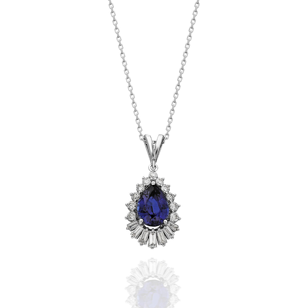 3,36 Karat Safir Kolye QUA-1-KL01223,36 Karat Safir Kolye QUA-1-KL0122 | Best Price in 2023 at vav diamondKolye, Qua