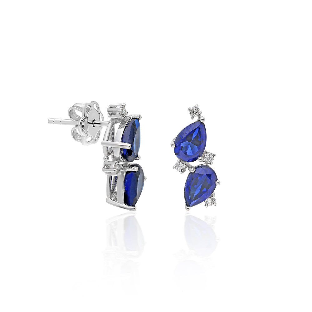 2,14 Karat Safir Küpe QUA-1-KP00502,14 Karat Safir Küpe QUA-1-KP0050 | Best Price in 2023 at vav diamondKüpe, Qua