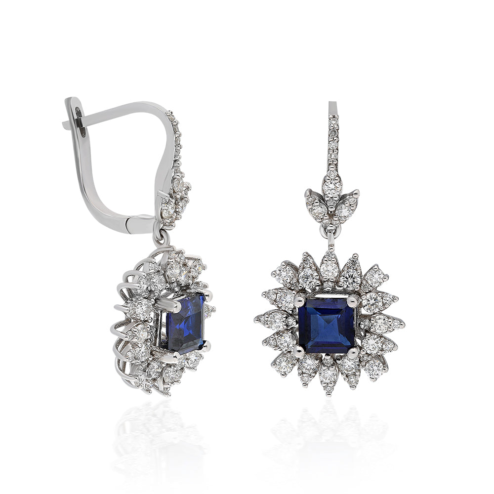 4,18 Karat Safir Küpe QUA-1-KP00574,18 Karat Safir Küpe QUA-1-KP0057 | Best Price in 2023 at vav diamondKüpe, Qua