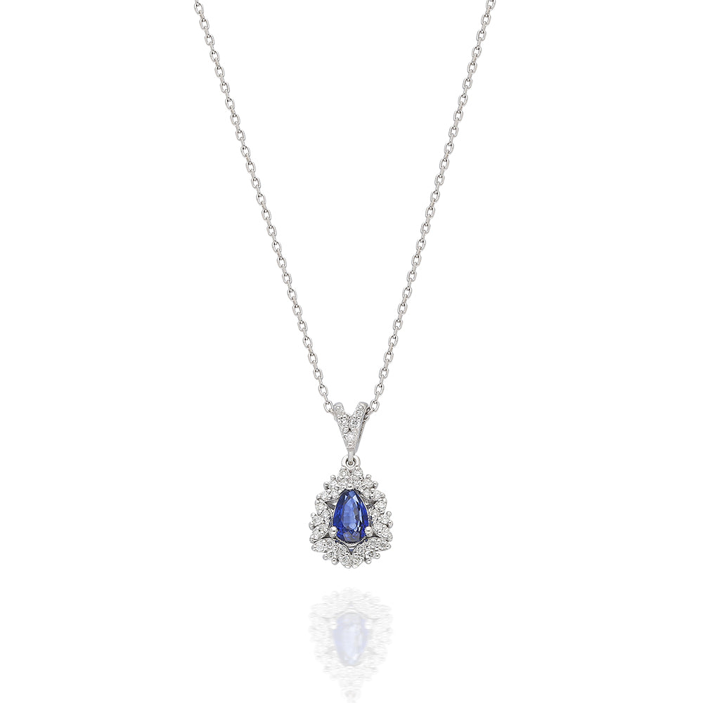 0,36 Karat Safir Kolye QUA-1-KL00380,36 Karat Safir Kolye QUA-1-KL0038 | Best Price in 2023 at vav diamondKolye, Qua