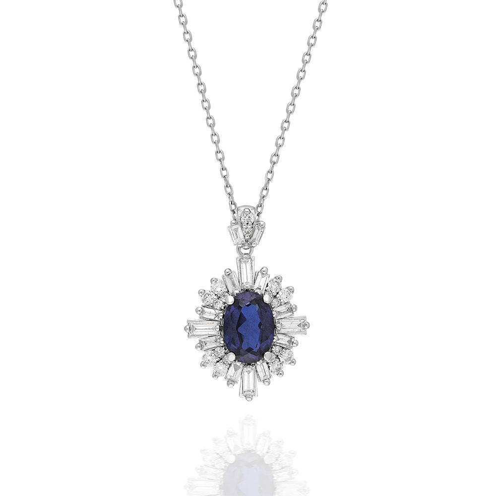 1,37 Karat Safir Kolye QUA-1-KL01441,37 Karat Safir Kolye QUA-1-KL0144 | Best Price in 2023 at vav diamondKolye, Qua