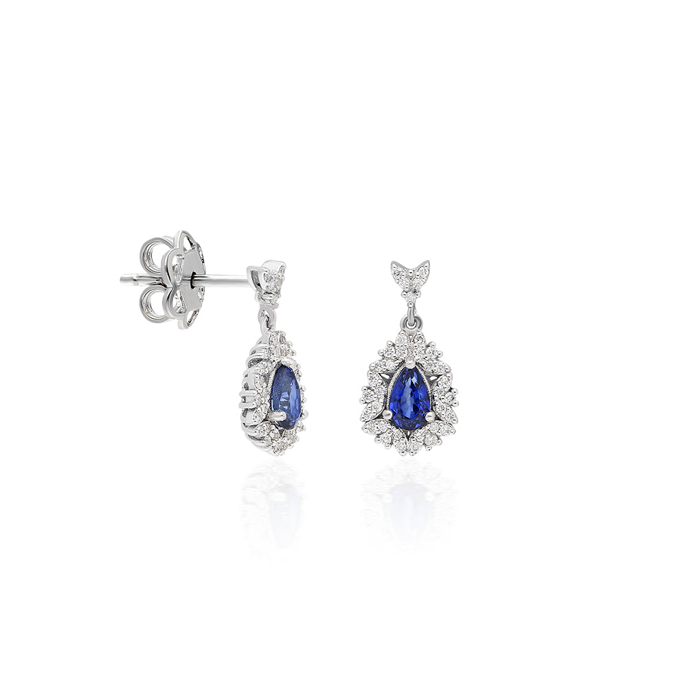 0,72 Karat Safir Küpe QUA-1-KP00380,72 Karat Safir Küpe QUA-1-KP0038 | Best Price in 2023 at vav diamondKüpe, Qua