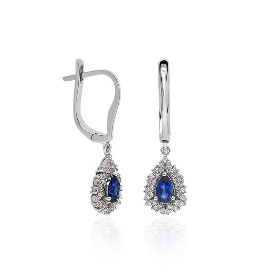 0,72 Karat Safir Küpe QUA-1-KP00380,72 Karat Safir Küpe QUA-1-KP0038 | Best Price in 2023 at vav diamondKüpe, Qua