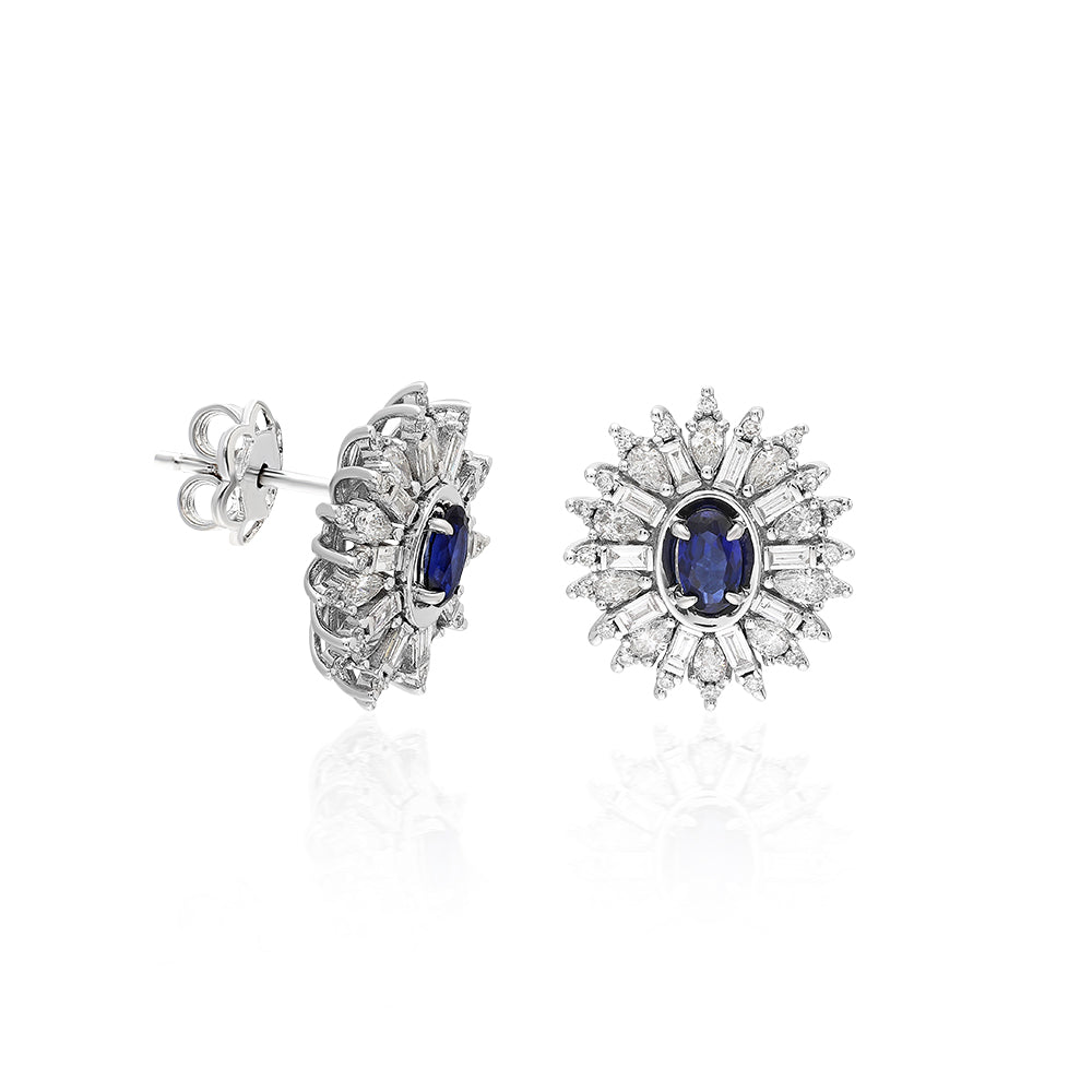 1,08 Karat Safir Küpe QUA-1-KP01141,08 Karat Safir Küpe QUA-1-KP0114 | Best Price in 2023 at vav diamondKüpe, Qua