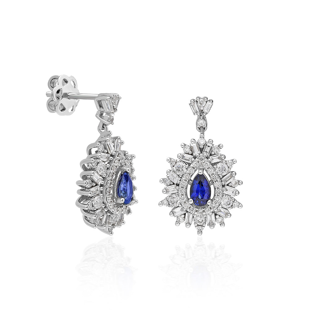 1,45 Karat Safir Küpe QUA-1-KP01241,45 Karat Safir Küpe QUA-1-KP0124 | Best Price in 2023 at vav diamondKüpe, Qua