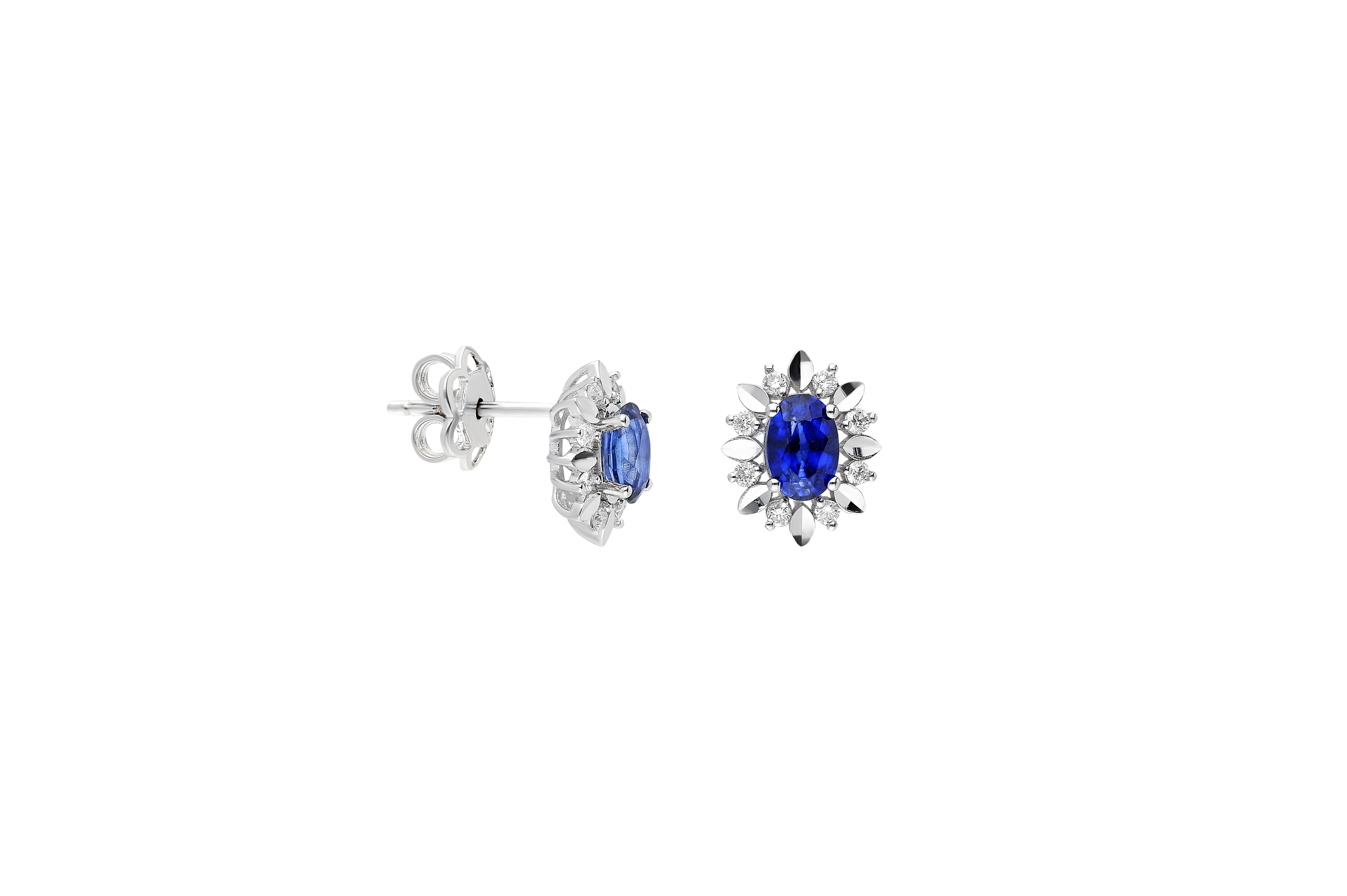 0,37 Karat Safir Küpe QUA-1-KP0018
