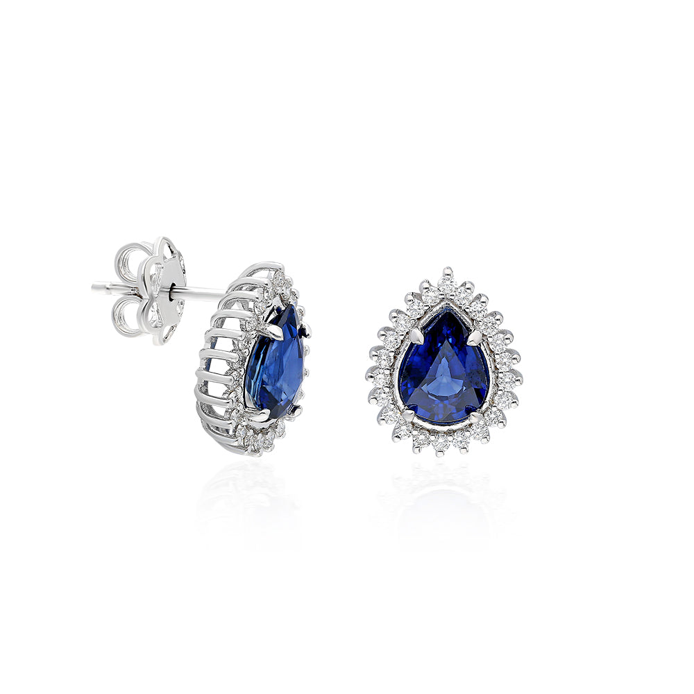 1,35 Karat Safir Küpe QUA-1-KP00061,35 Karat Safir Küpe QUA-1-KP0006 | Best Price in 2023 at vav diamondKüpe, Qua